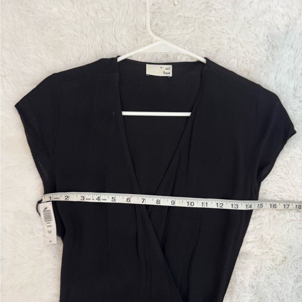 Aritzia Wilfred Free Jessa True Black Maxi Wrap Dress Size S NWT - Picture 7 of 9